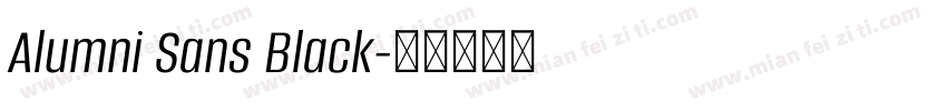 Alumni Sans Black字体转换